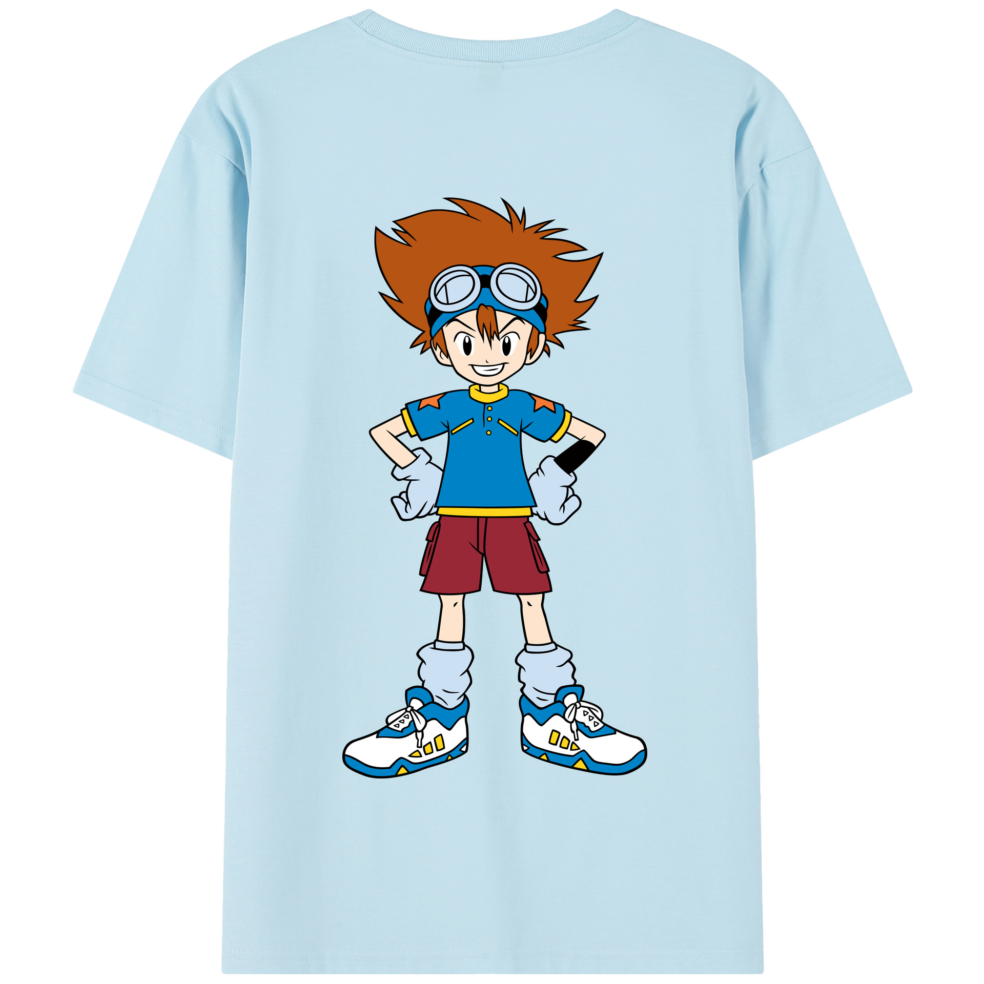 （画像用） Digimon デジタルモンスター/デジモン 綿100％半袖Tシャツ（背面プリント）